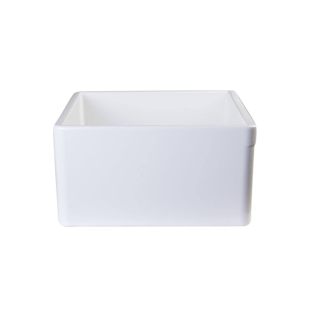 Alt View 5. Alfi - ALFI brand White 26 Contemporary Smooth Apron Fireclay Farmhouse Kitchen Sink - White.