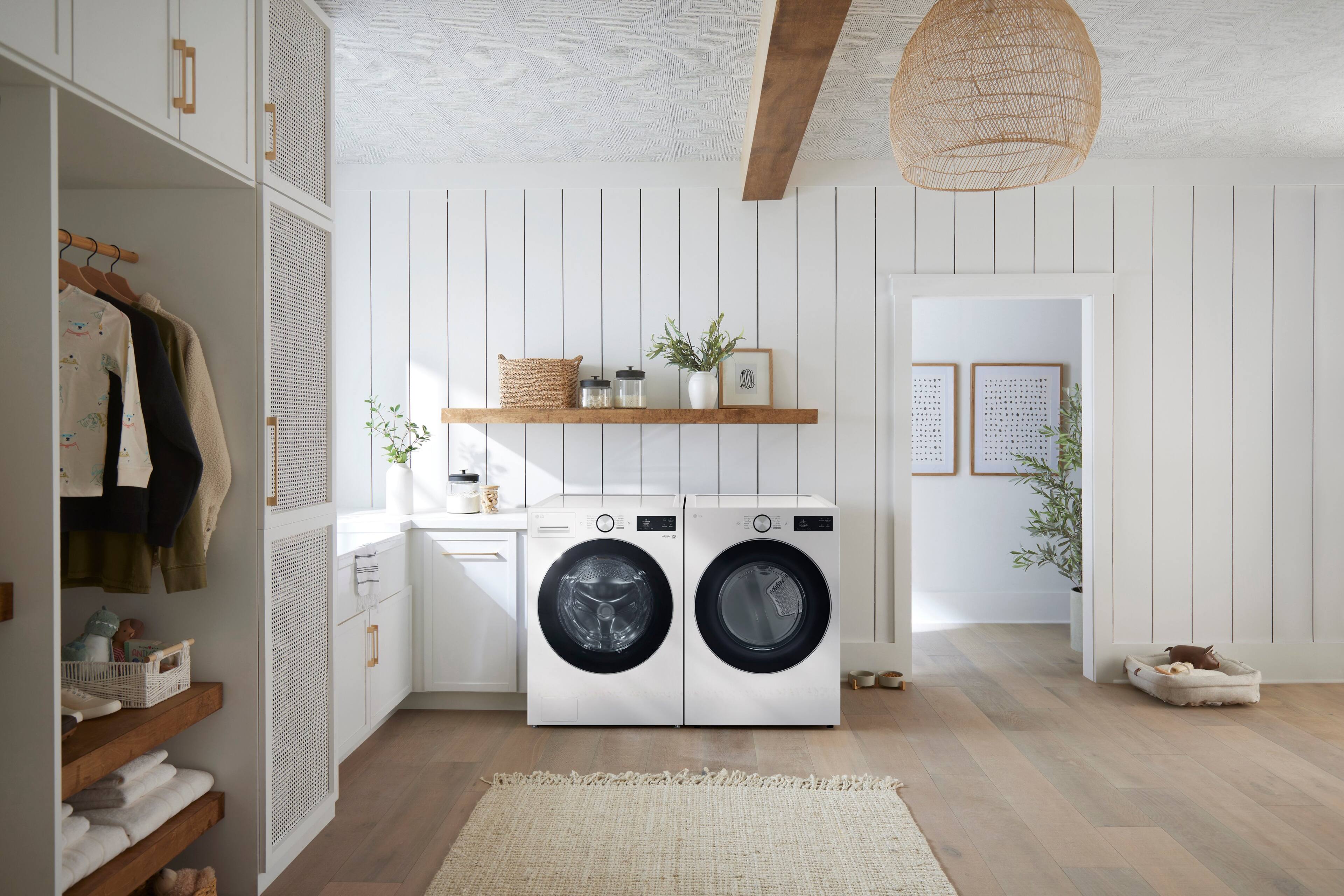 Alt View 31. LG - 5.0 Cu. Ft. High-Efficiency Stackable Smart Front Load Washer with Steam and TurboWash 360° - Alpine White.