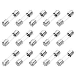 Unique Bargains - 4A 250V 5x20mm Time Delay Glass Fuse UL Listed Slow Blow Fuse for Home Appliances 15pcs - Silver