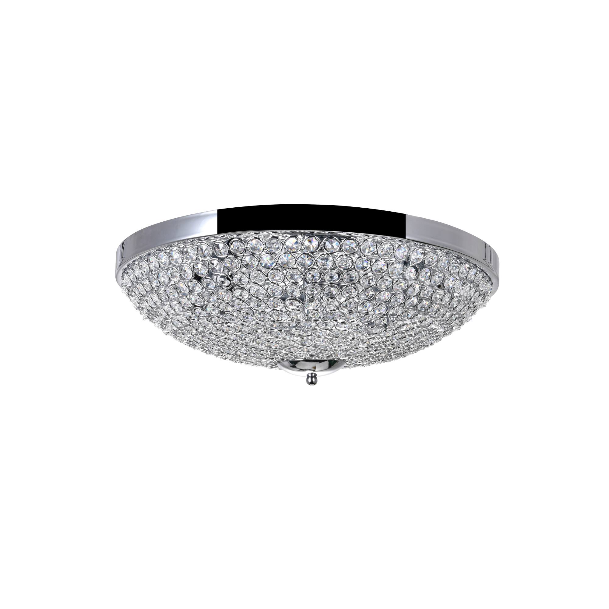 Back. CWI Lighting - Globe 6 Light Bowl Flush Mount With Chrome Finish - Chrome.