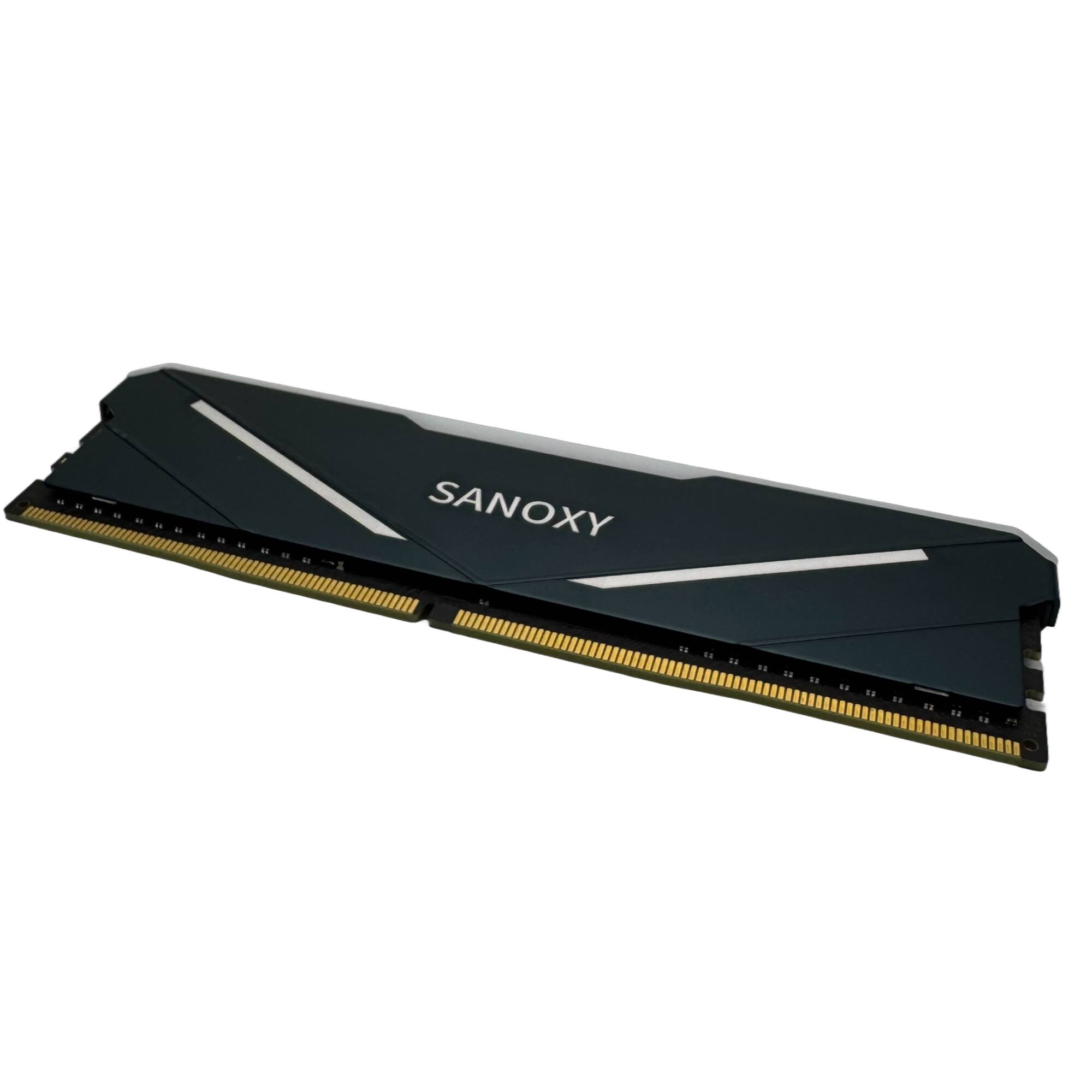 Back. Sanoxy - SANOXY 8GB DDR4 3600MHz Gaming RAM with Heat Sink – High-Speed Memory for PC & Gaming - Black.