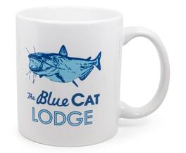 Surreal Entertainment - Ozark Cat Lodge Ceramic Mug | Holds 11 Ounces - Blue
