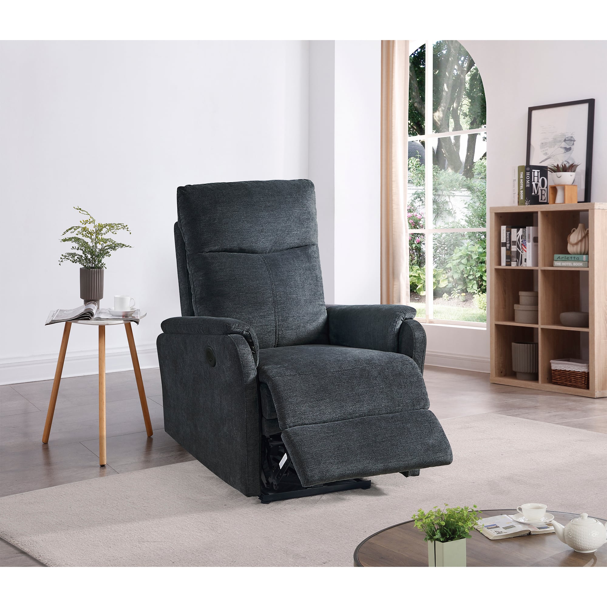 TinyHomie - Hot selling For 10 Years Recliner Chair With Power function easy control big stocks Recliner Single Chair - Gray