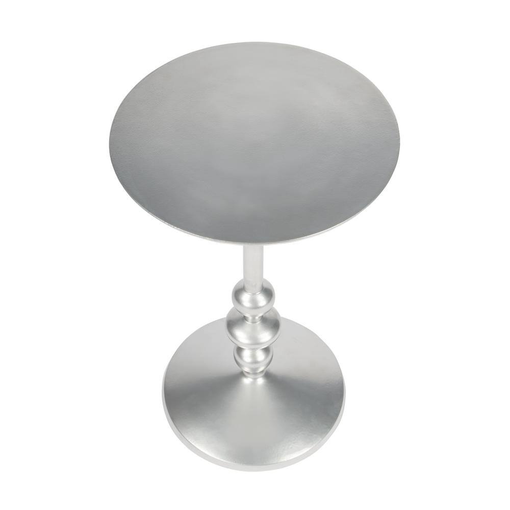 Alt View 2. Butler Specialty - Zora Iron Pedestal Side Table - Silver.