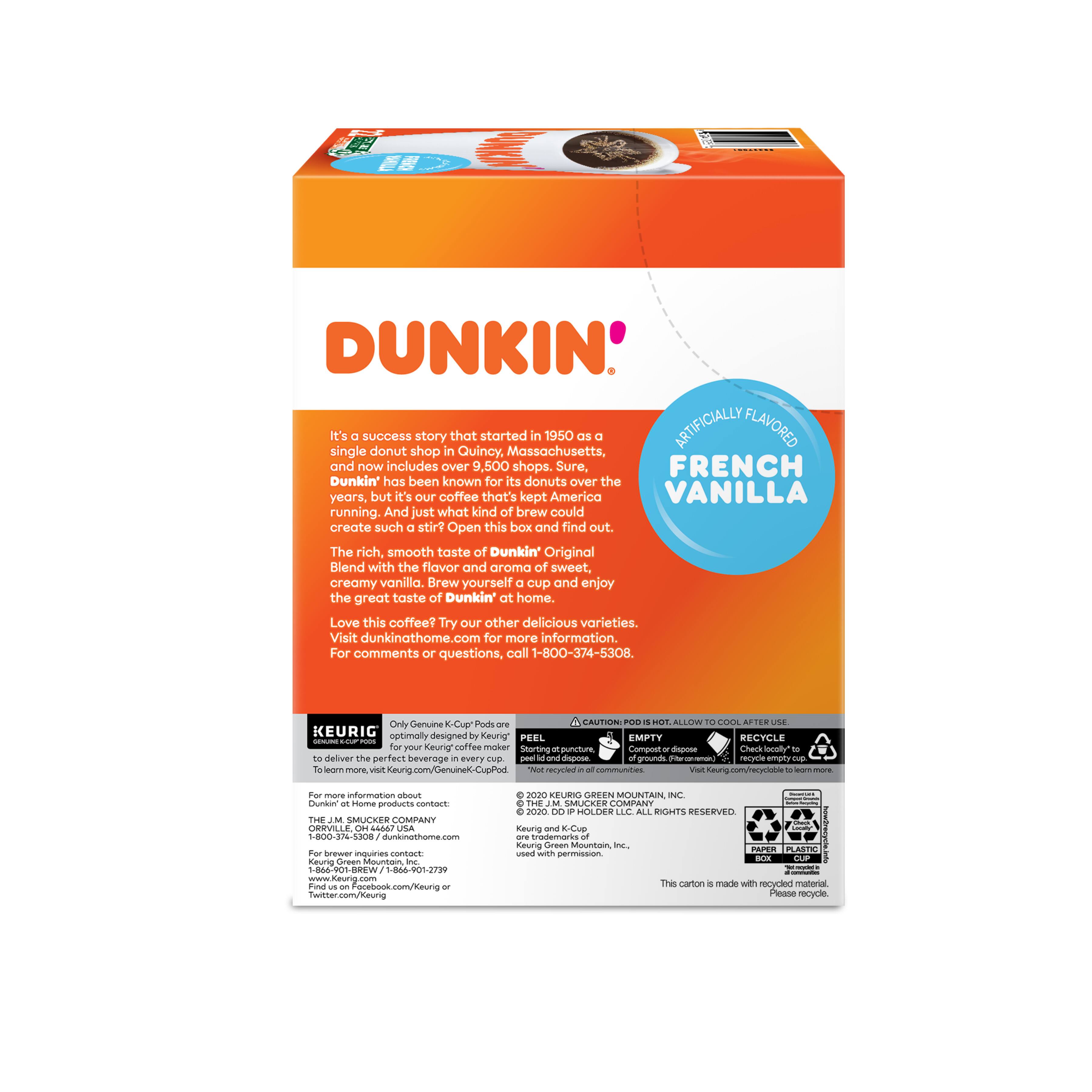 Alt View 16. Dunkin' Donuts - Dunkin' French Vanilla , Keurig Single Serve K-Cup Pods, Light Roast Coffee, 22 Count.