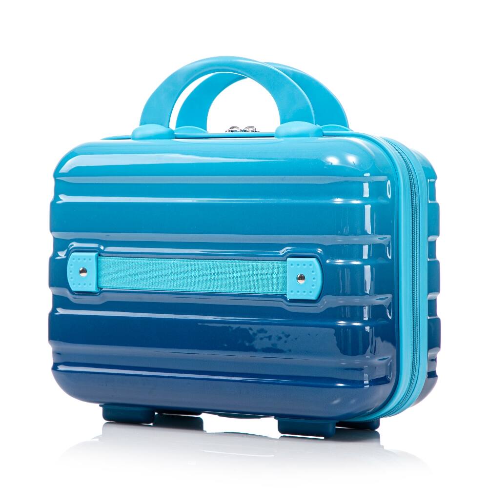 Alt View 9. Ropilly - Ropilly 2 Piece Luggage Set Carry On Suitcase Gradient Color Hard Case Luggage - Navy+Light Blue.