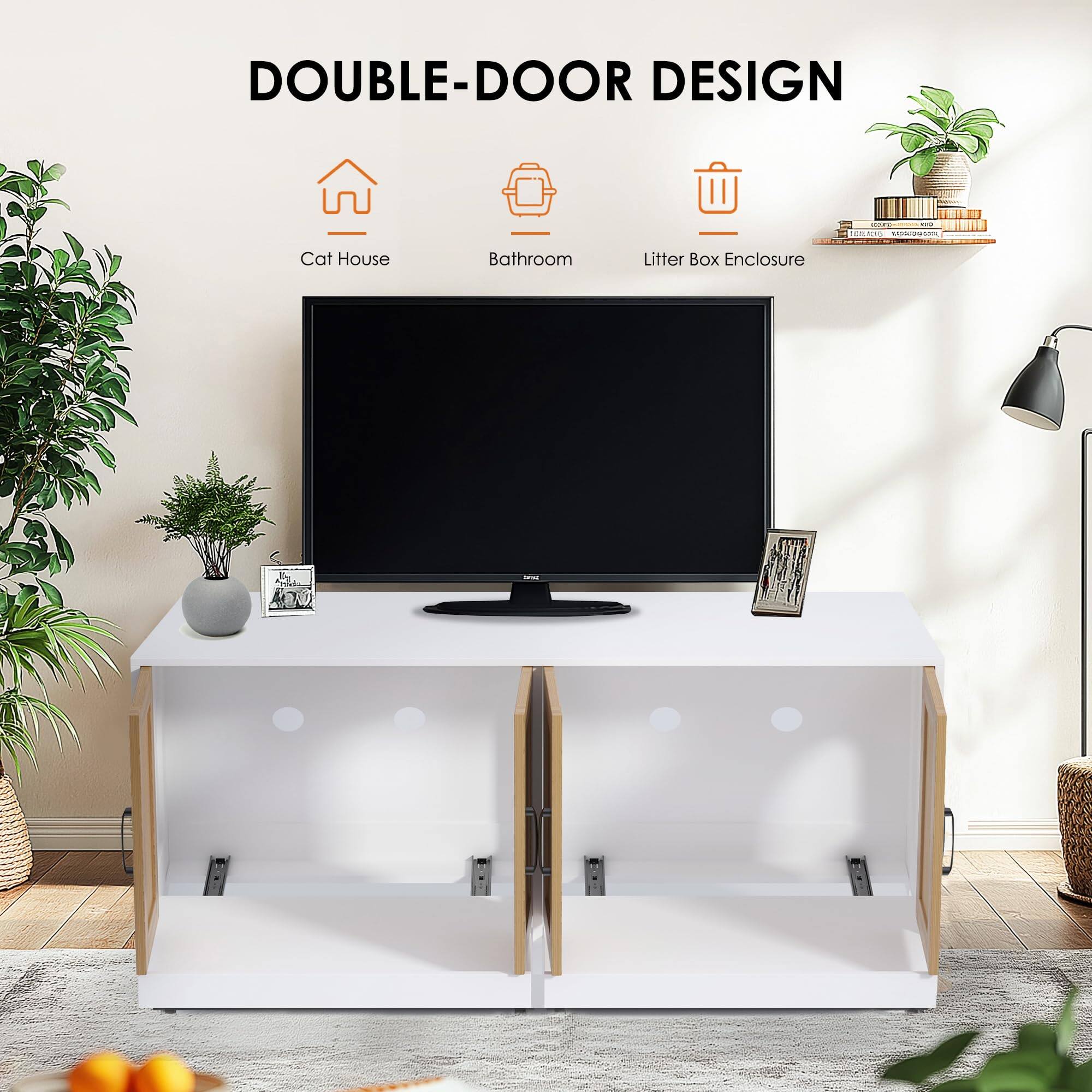 DOUBLE-DOOR DESIGN

Cat House  
Bathroom  
Litter Box Enclosure