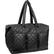 Back. Joan & David - 22-Inch Diamond Quilted Parachute Nylon 3-Pocket Duffel Bag - 367-BLACK.