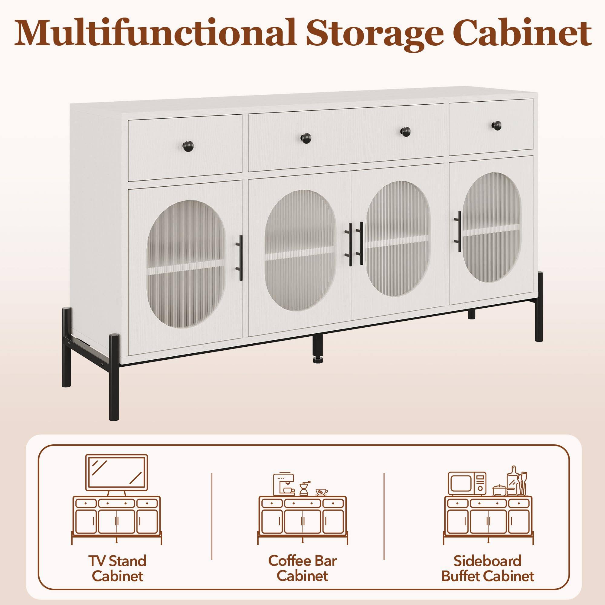 Multifunctional Storage Cabinet

TV Stand Cabinet  
Coffee Bar Cabinet  
Sideboard Buffet Cabinet