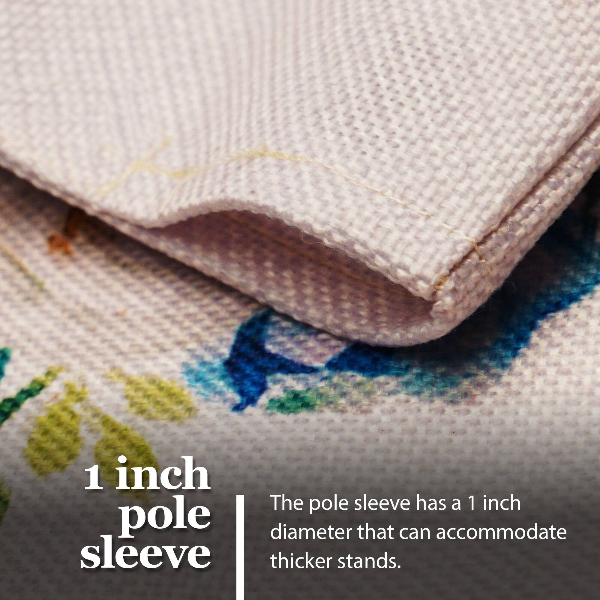 1 inch pole sleeve

The pole sleeve has a 1 inch diameter that can accommodate thicker stands.