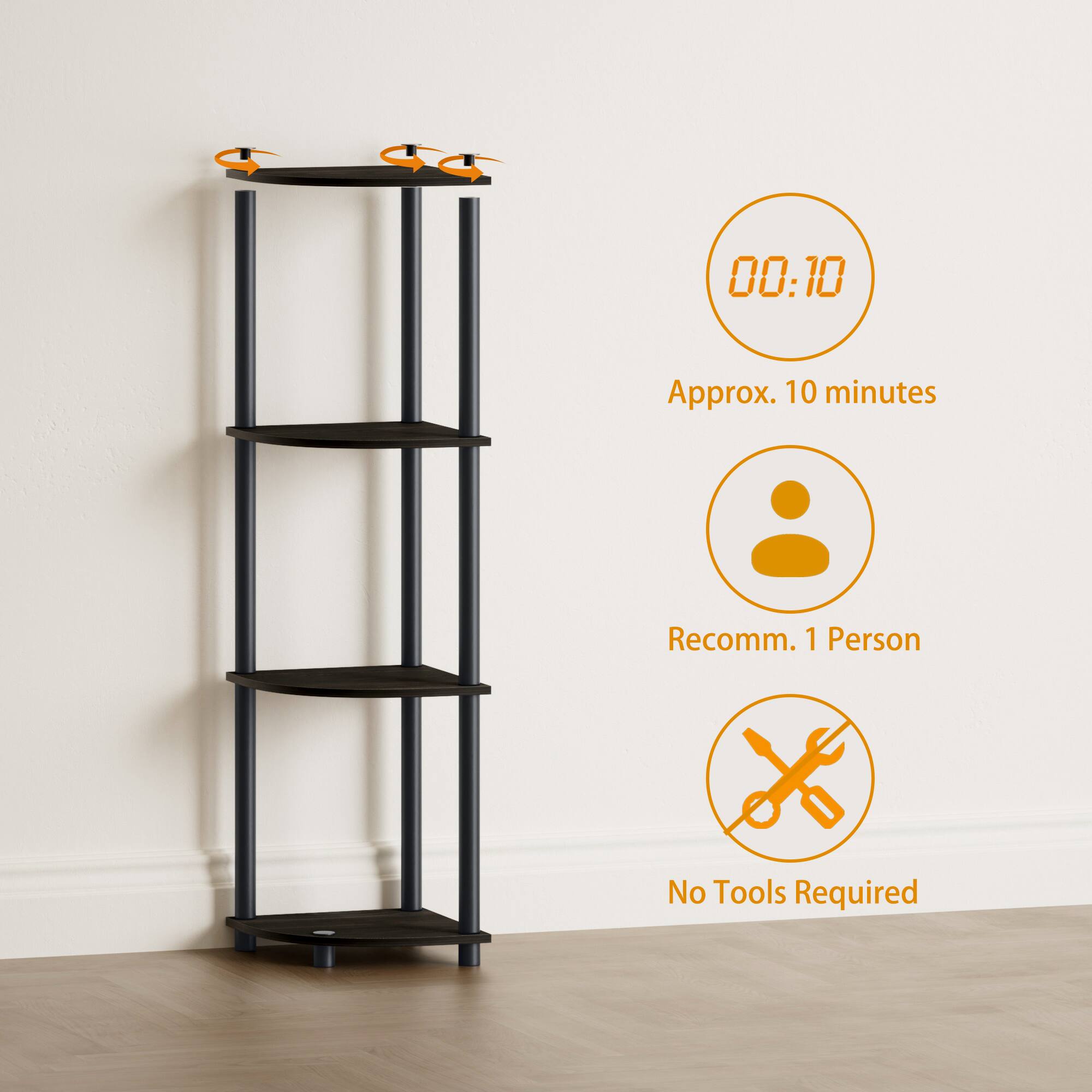 00:10 Approx. 10 minutes  
Recomm. 1 Person  
No Tools Required