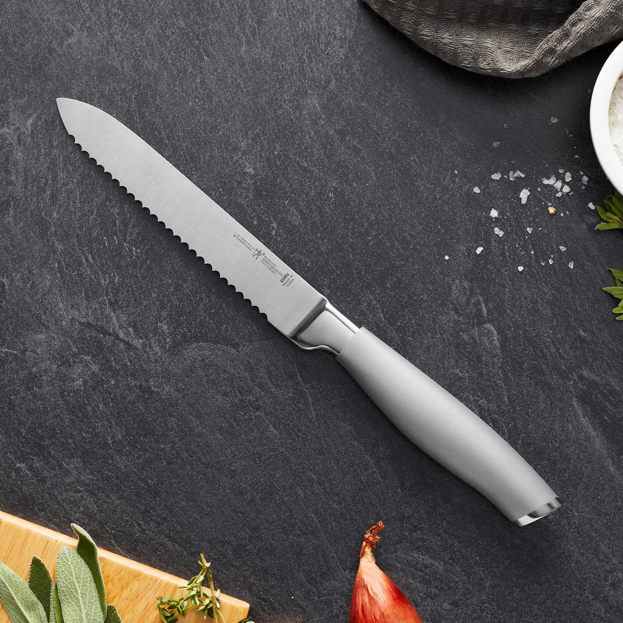 Alt View 1. Henckels - Henckels Modernist 5-inch Serrated Utility Knife - Stainless Steel.