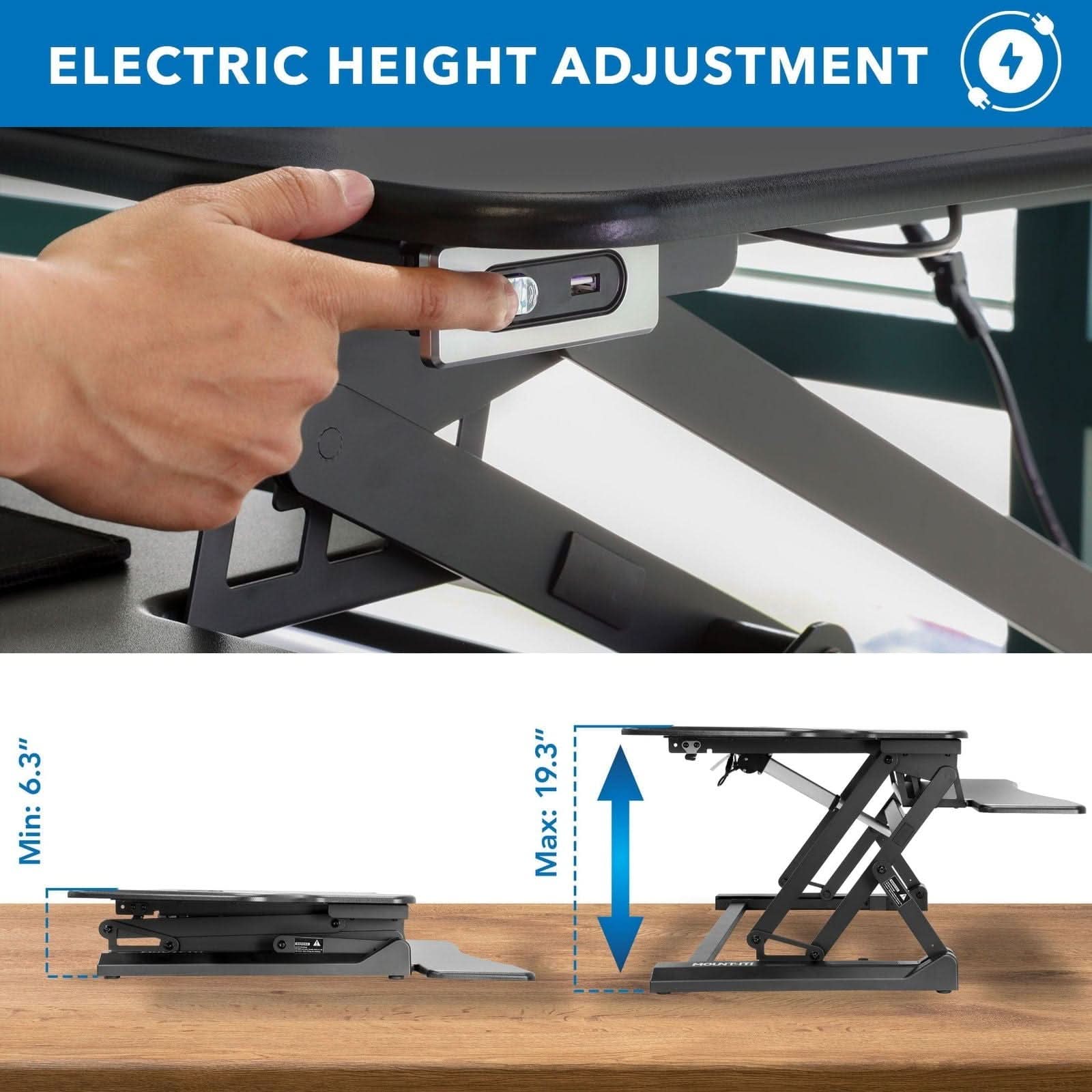 ELECTRIC HEIGHT ADJUSTMENT

Min: 6.3"  
Max: 19.3"