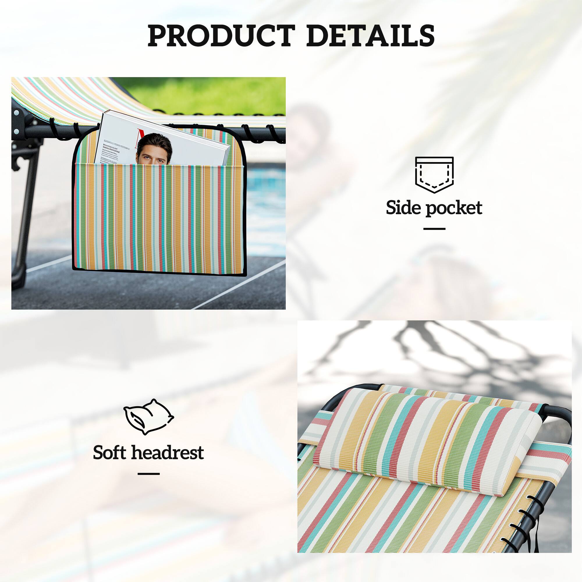 PRODUCT DETAILS

- Side pocket
- Soft headrest