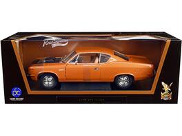 1970 AMC Rebel Hood and Silver Stripes 1/18 Diecast Model Car by Road Signature - Brown Metallic with Matt Black
