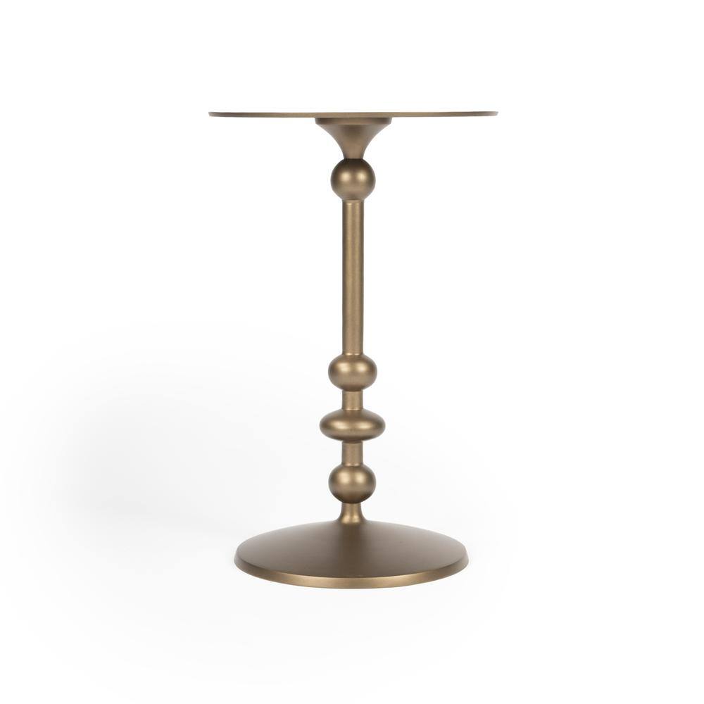 Alt View 1. Butler Specialty - Zora Round Pedestal Side Table - Gold.