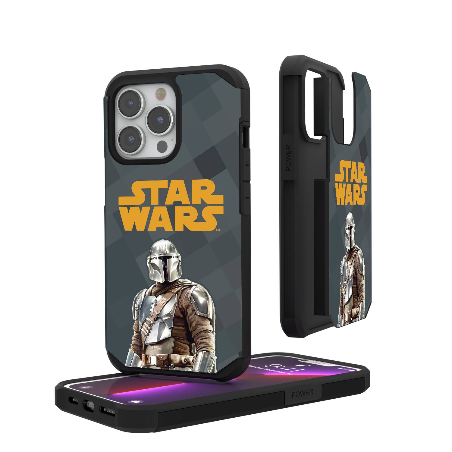 Custodia IPhone XS Max Star Wars The Mandalorian | Cover The Child Retro Rainbow | Protezione Robusta Per Telefono