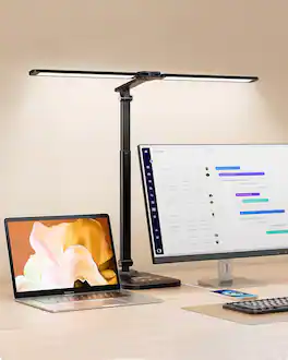 HM 1810 - LED Desk Lamp Office Home Height Adjustable Architect Desk Light USB Adapter Stepless Dimming Table Lamp - Default