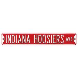 Authentic Street Signs - Crimson Indiana Hoosiers 6" x 36" Assembly Hall College Ave Street Sign - Red