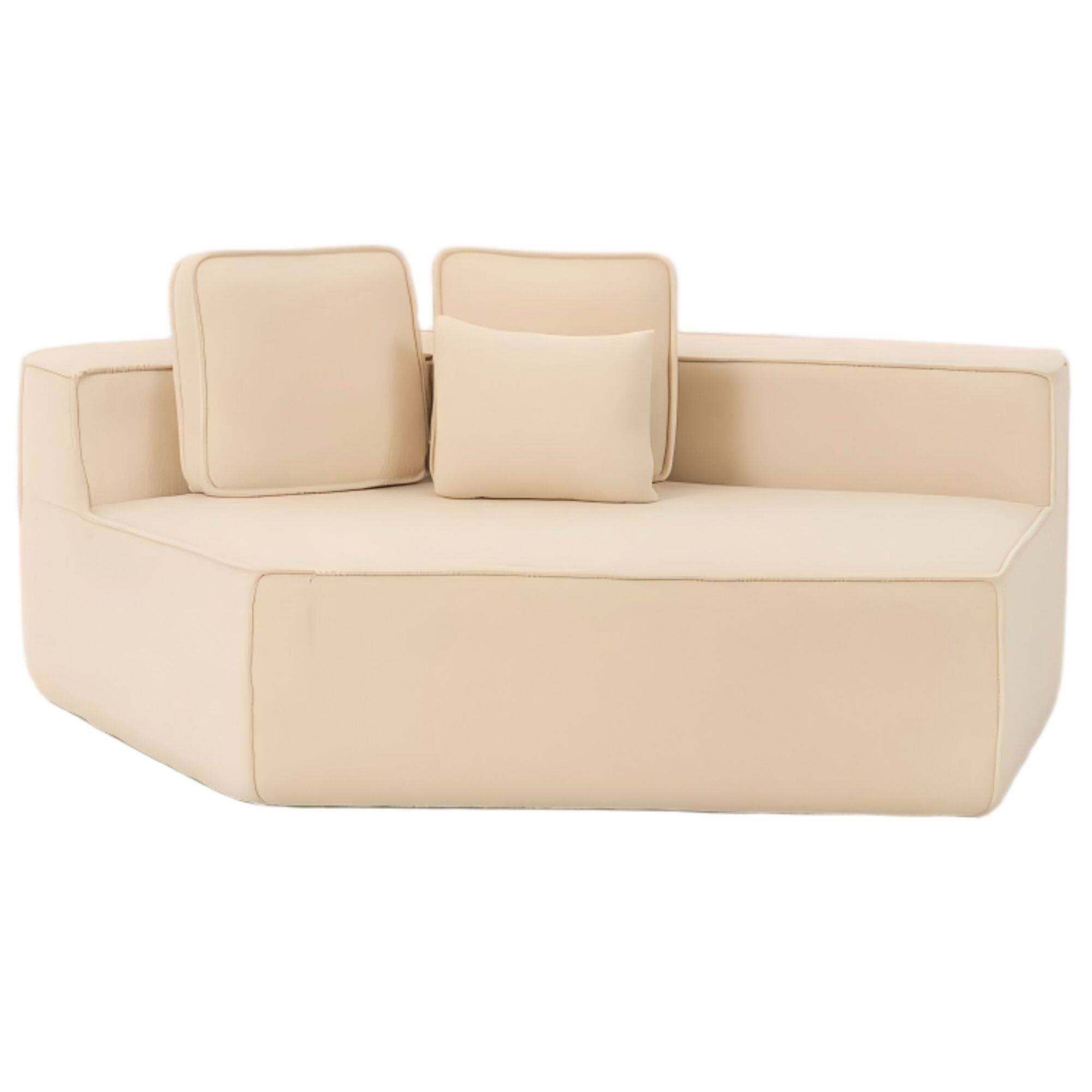 Alt View 6. GOODSILO - Soft Teddy Fleece Single Sofa Chair with Wide Seat and Back Cushions for Cozy Lounging in Small Spaces - Beige.