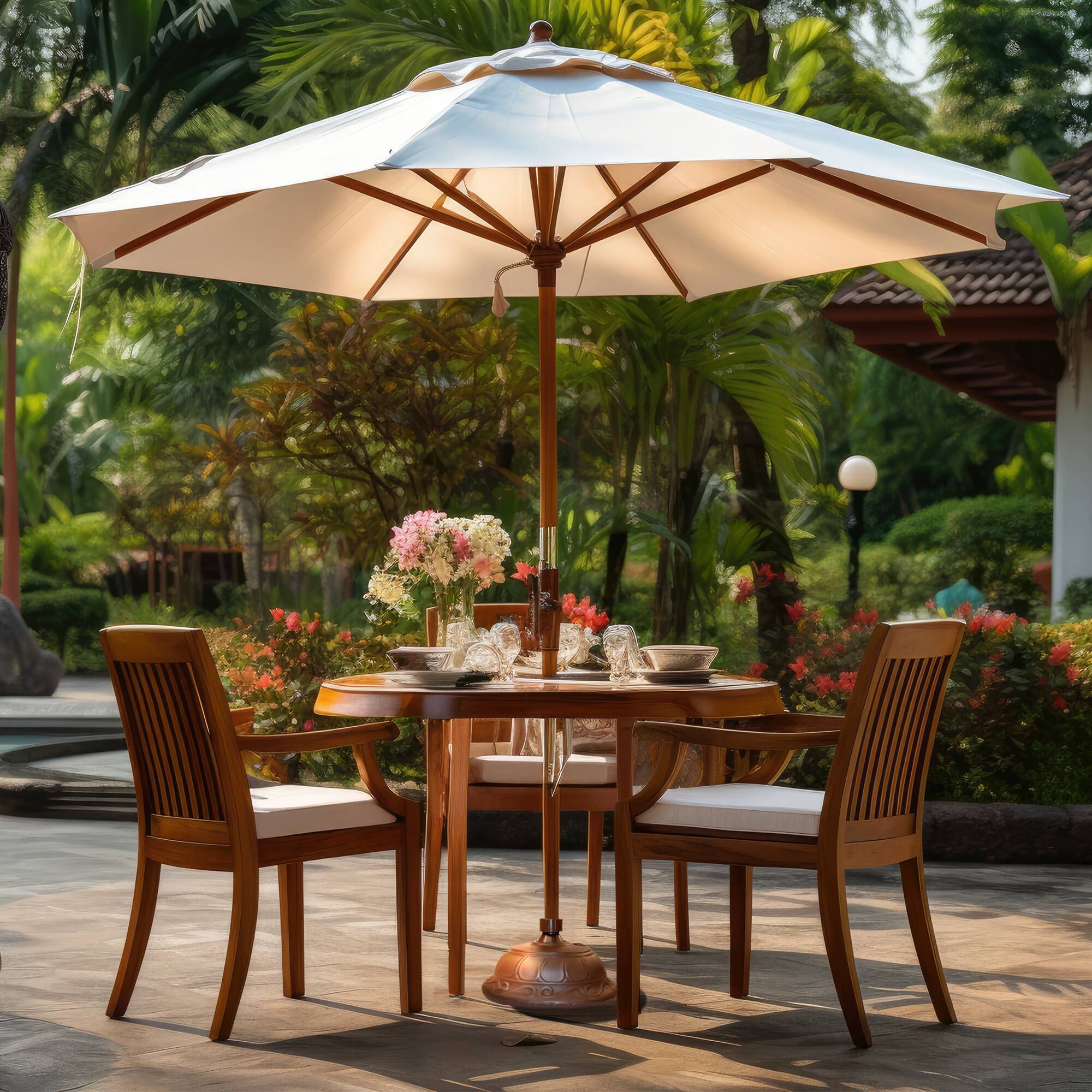 Alt View 2. Good Ideas - Good Ideas Outdoor Umbrella Stand Patio Base for 1” and 1.5” Poles, Cappuccino - Cappuccino.