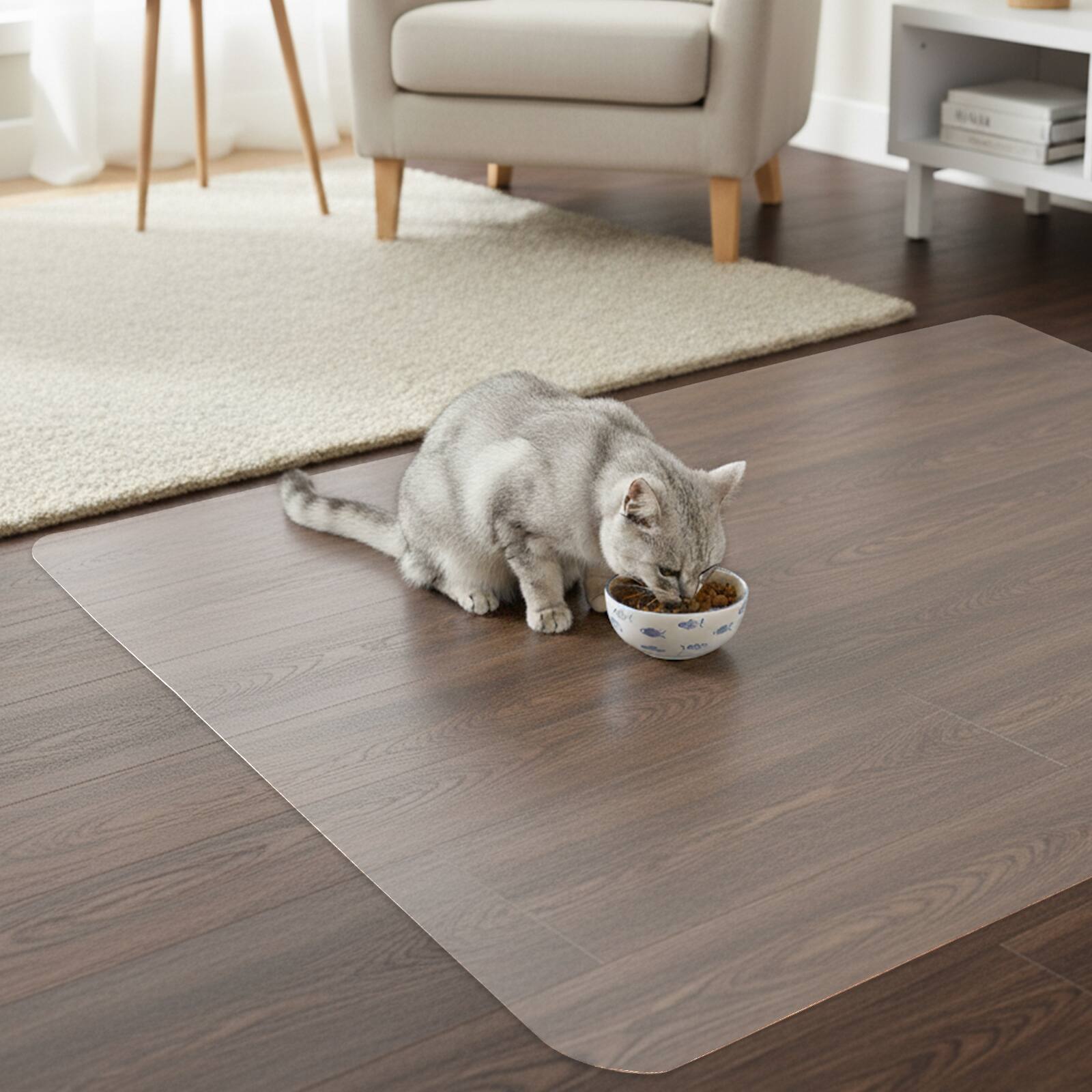 Alt View 5. Winado - 30" x 48" Anti-Slip Frosted Office Chair Mat PVC Protective Floor Mat for Home & Office Hard Floors, Hardwood, Tile New - Clear.