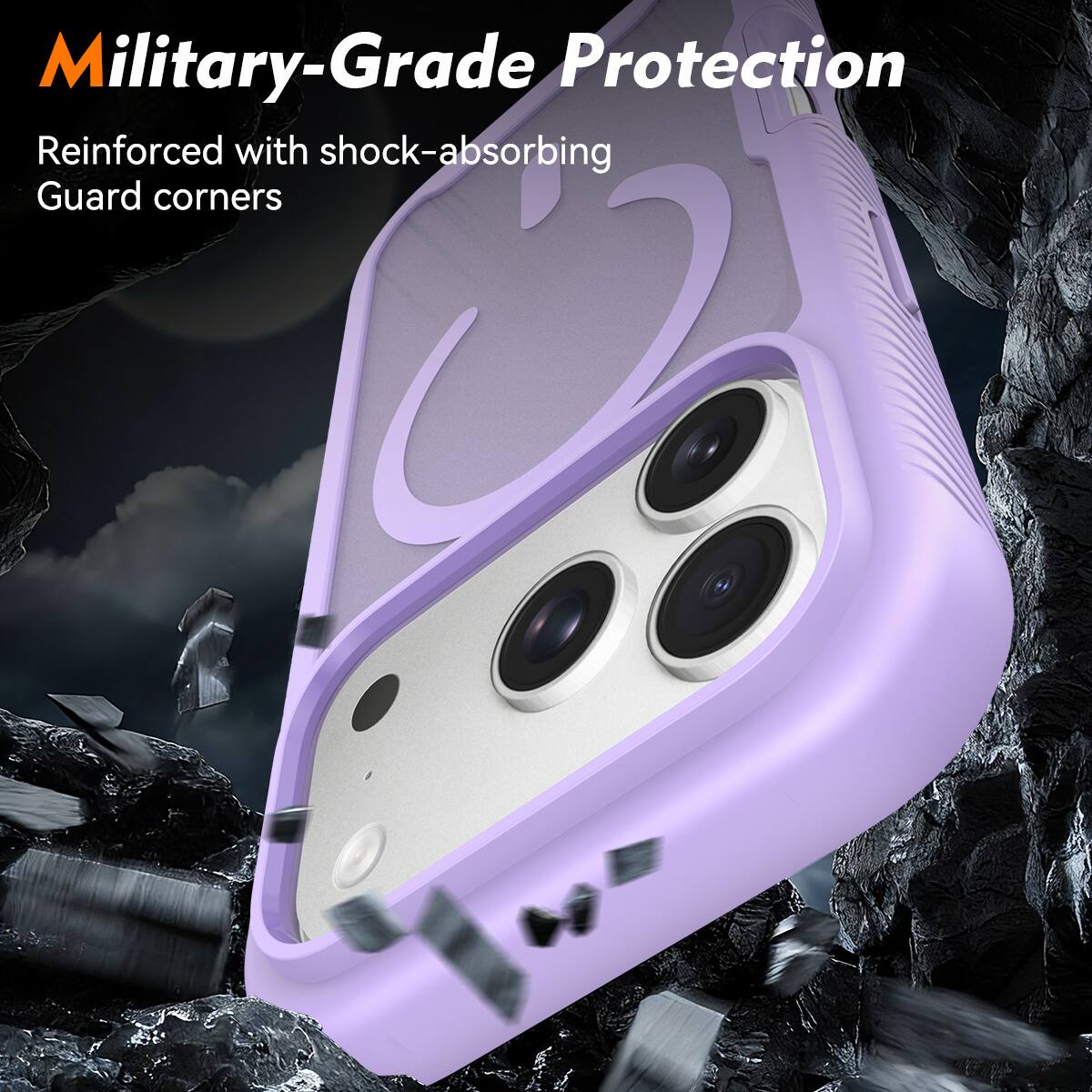 Military-Grade Protection  
Reinforced with shock-absorbing Guard corners