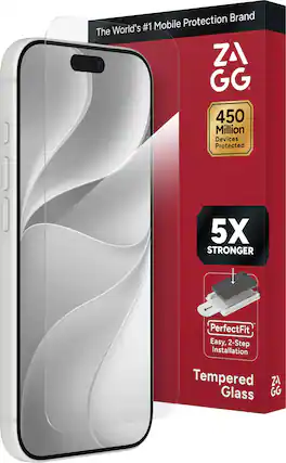 Protection Brand World's #1 Mobile The ZAGG 450 Million Devices Protected
5X STRONGER
PerfectFit Easy, 2-Step Installation Tempered ZAGG Glass