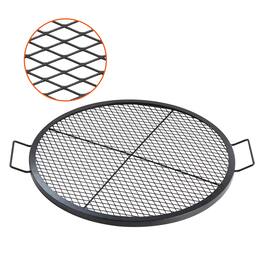 VEVOR - X-Marks Fire Pit Grill Grate,Round Cooking Grate,Heavy Duty Steel Campfire BBQ Grill Grid with Handle and Support X Wire - Black