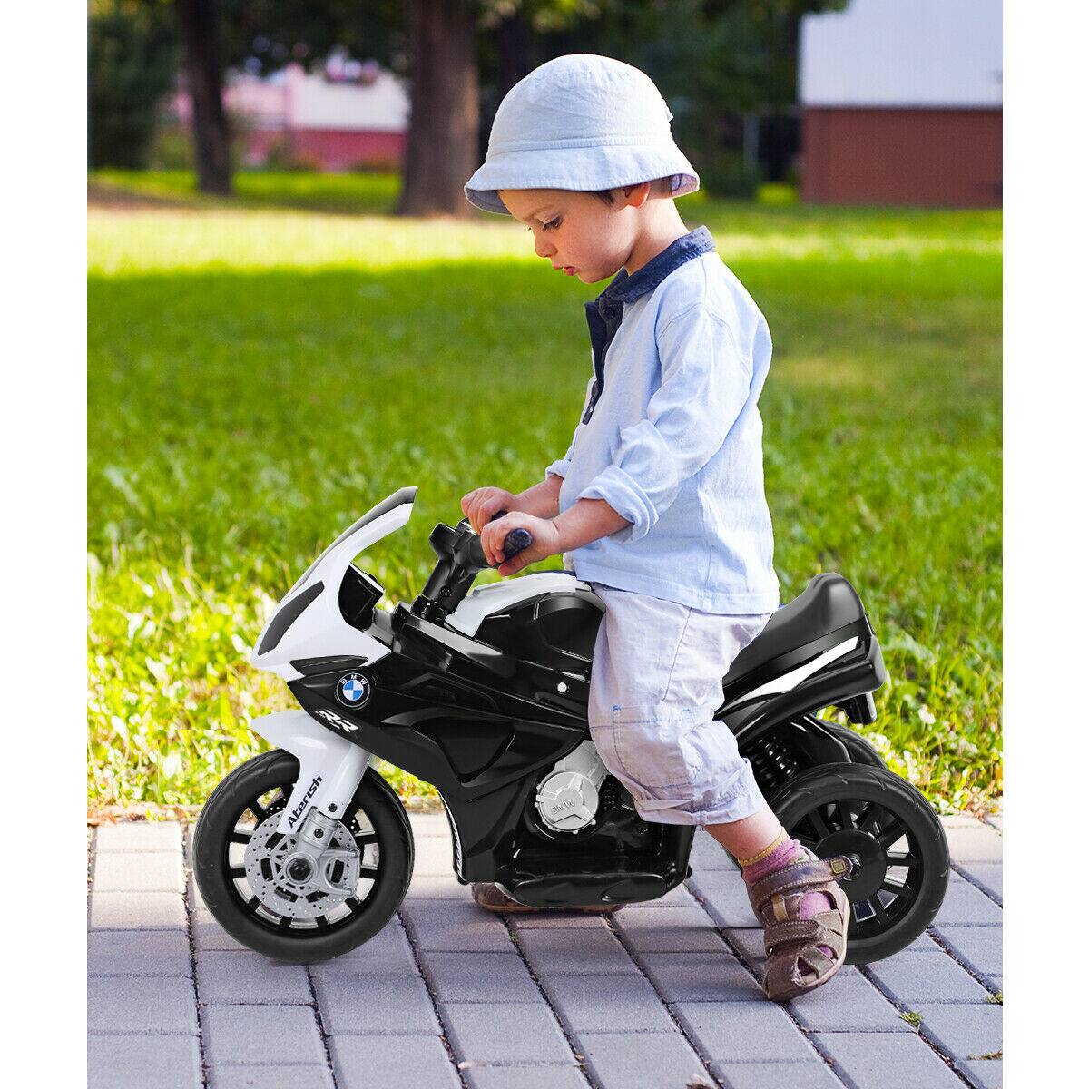 Alt View 2. Gymax - Gymax Kids Ride On Motorcycle BMW Licensed 6V Electric 3 Wheels Bicycle w/ Music&Light Black - Black.