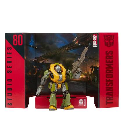 Front. Transformers - Studio Series 80 Deluxe Transformers: Bumblebee Brawn.