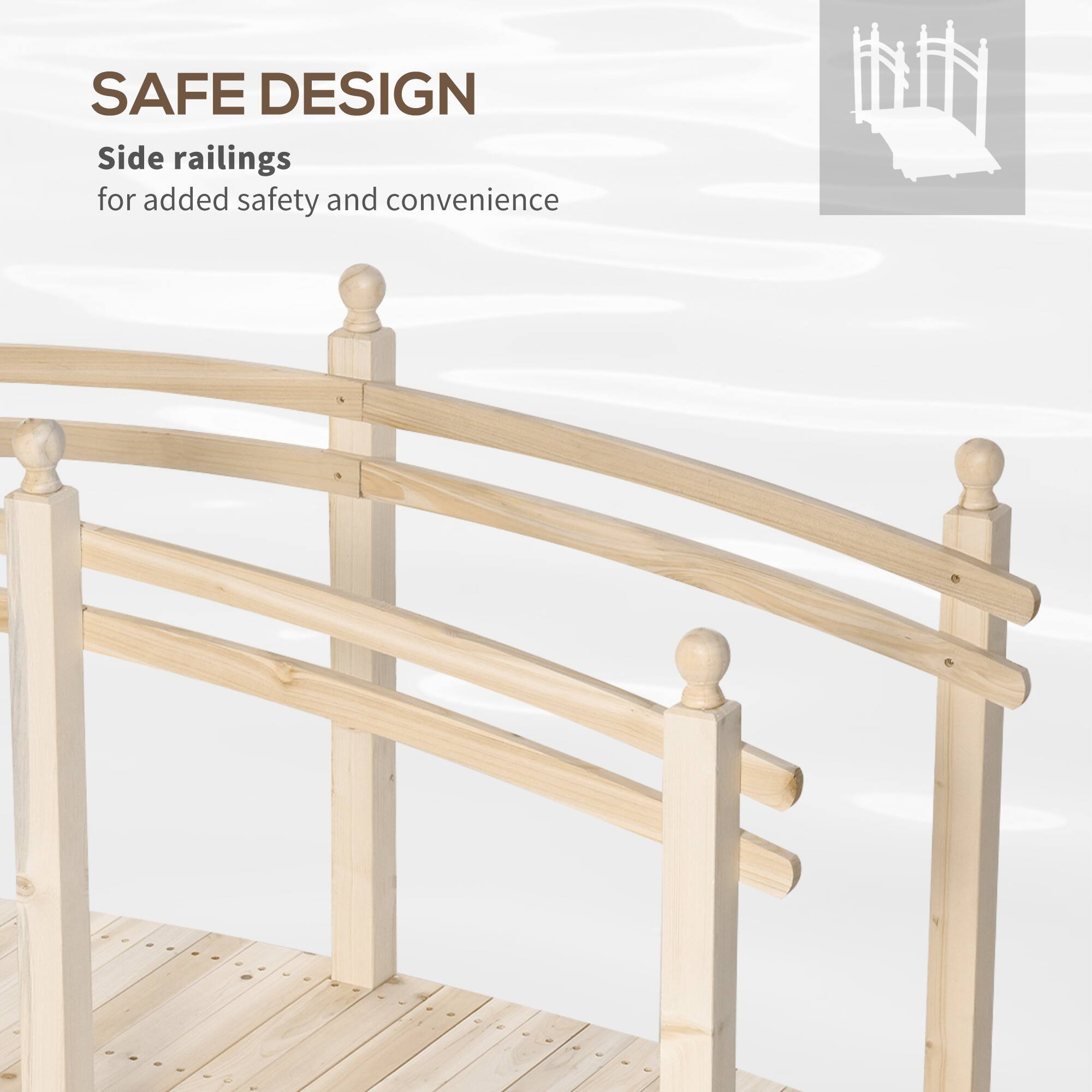 SAFE DESIGN  
Side railings  
for added safety and convenience
