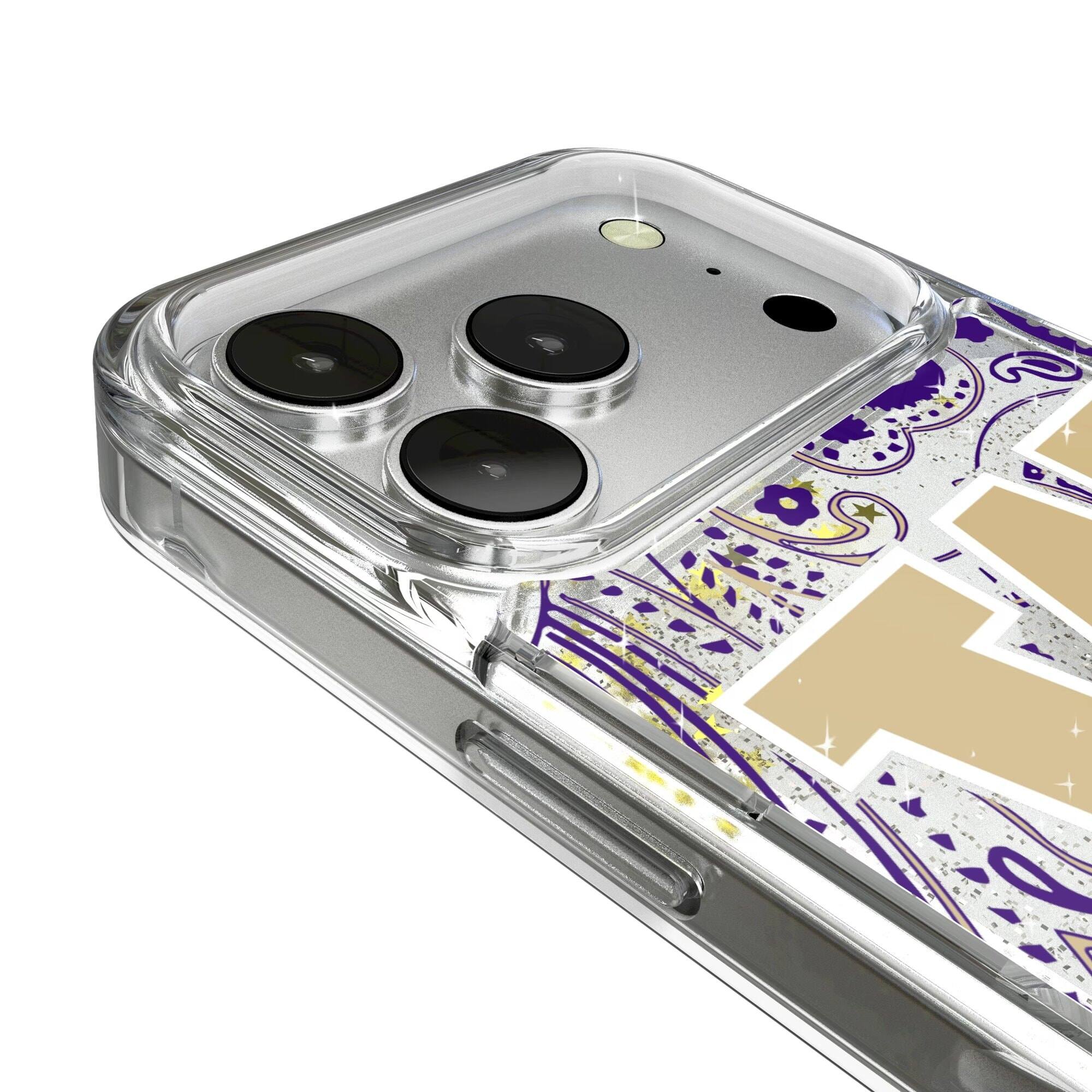Alt View 2. Keyscaper - Washington Huskies iPhone Glitter Paisley Design Case - 16 Pro Max - Multicolor.