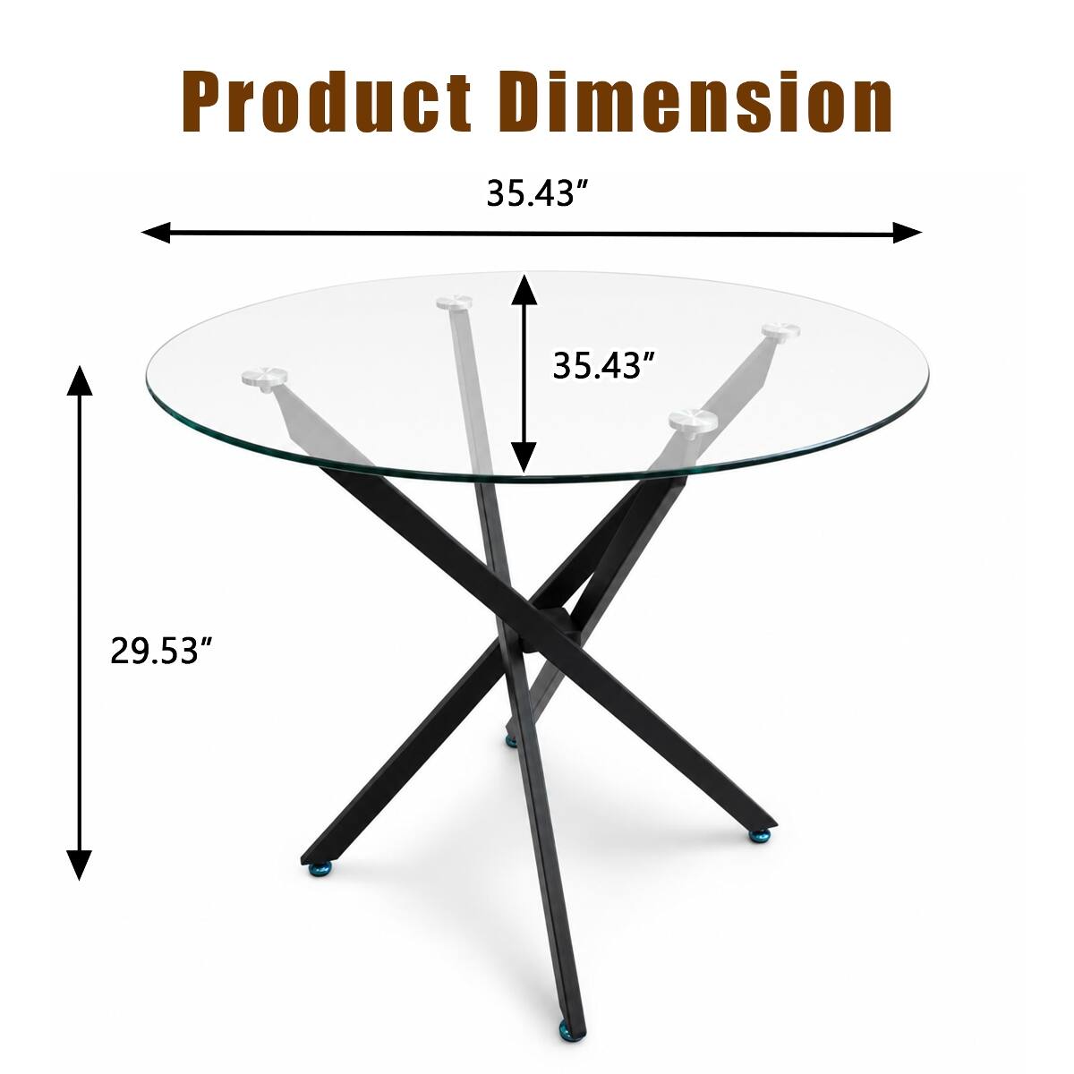 Product Dimension  
35.43"  
35.43"  
29.53"