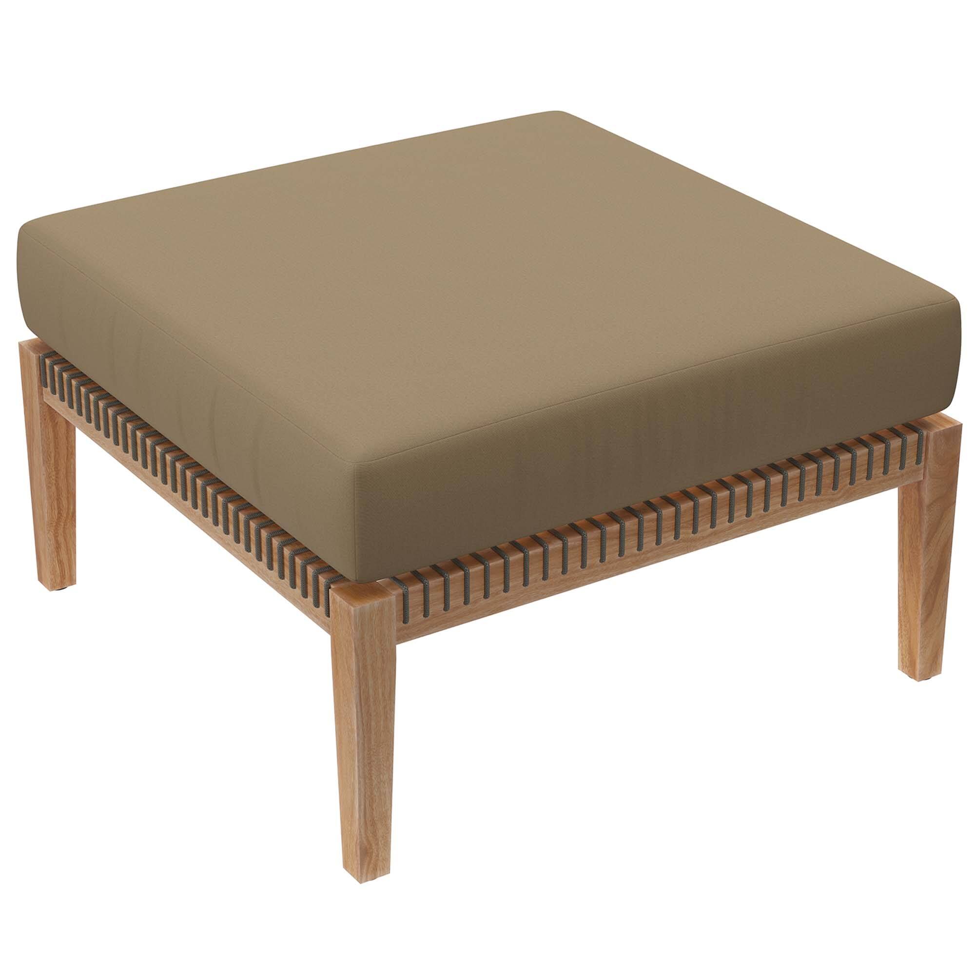 Back. Modway - Clearwater 4-Piece Outdoor Patio Teak Wood Sectional Sofa - Gray Light Brown.