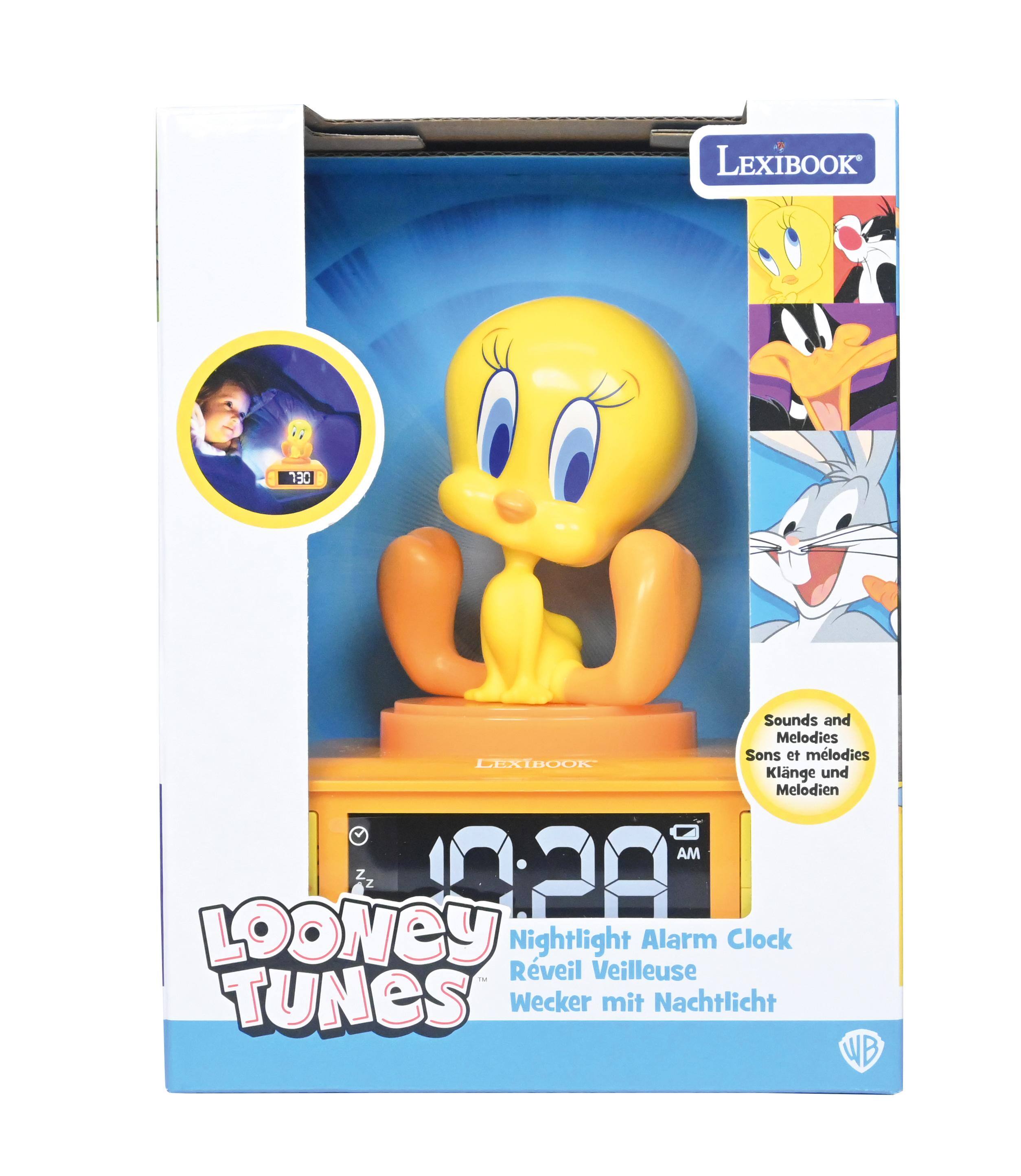 LEXIBOOK 130 LEXTBOOK Sounds and Melodies Sons et mélodies Klänge und Melodien AM Z Zz 2 LOONEY Nightlight Alarm Clock - Réveil Veilleuse TUNES Wecker mit Nachtlicht WB