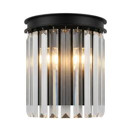 Urban Classic - Sydney 2 light Wall Sconce Clear Royal Cut Crystal - Matte Black