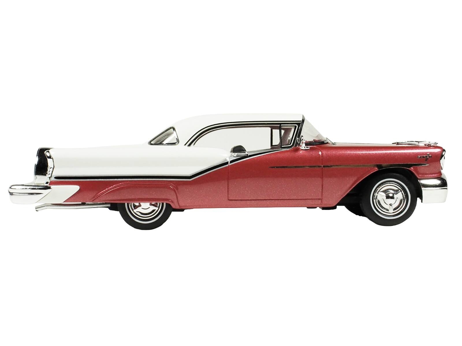 Alt View 3. Goldvarg Collection - 1957 Oldsmobile Starfire Royal Glow Red and Alcan White Limited Edition to 200 pieces 1/43 Model by Goldvarg Collection.