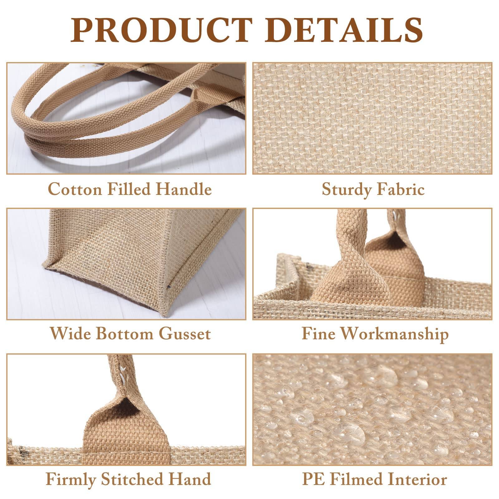 Paradigms Interiors 10 Burlap Tote Bags Gift With Reusable Beach ...