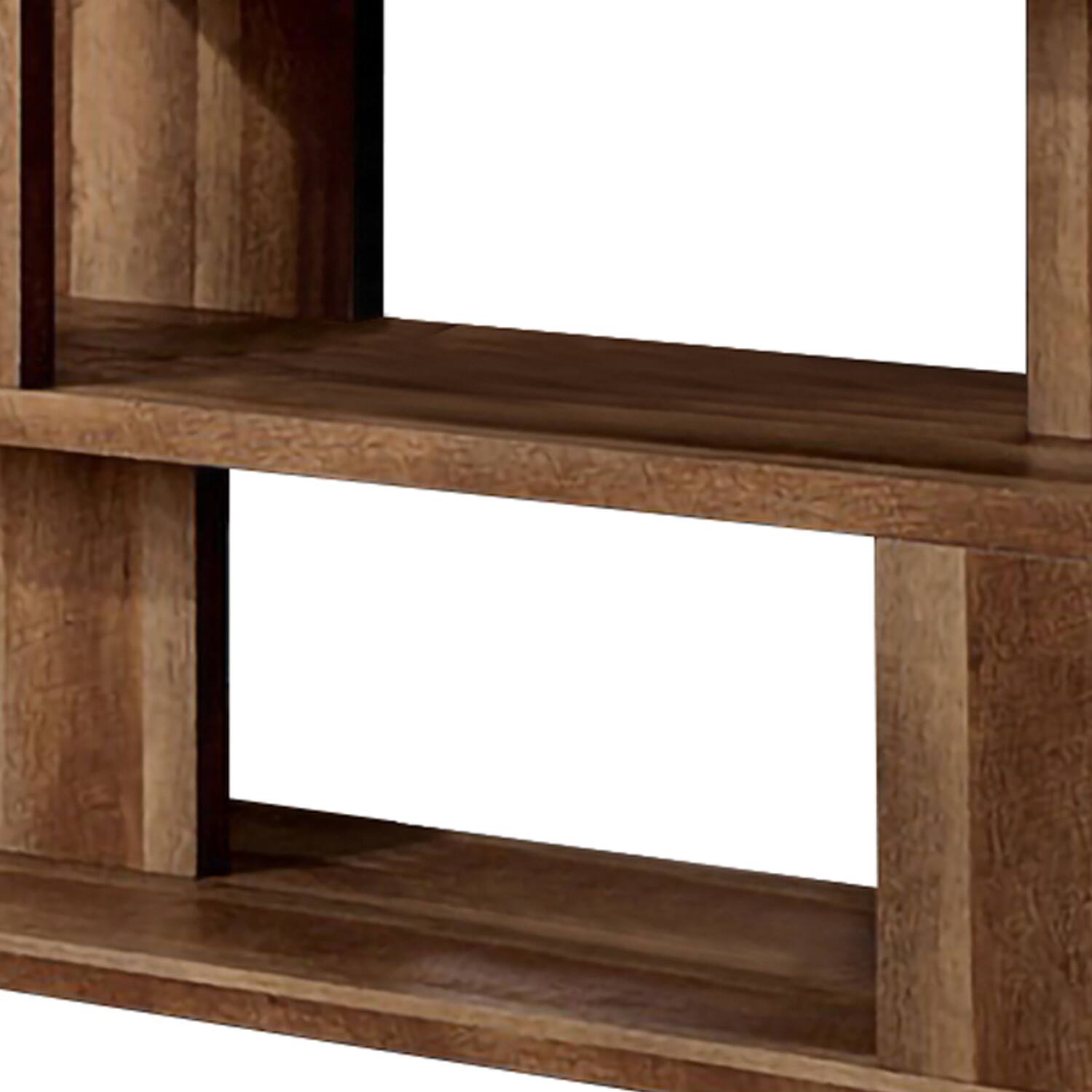 Alt View 2. Manhattan Lane - Two Tone Modern Sofa Table with Bottom Shelf, White and Brown - White, Brown.