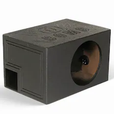 Front. QPower - QPower QBOMB12VL Single 12" Vented Ported Car Subwoofer Sub Box Enclosure QBOMB - Black.