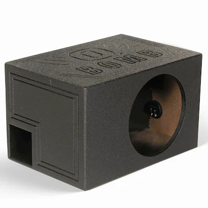 Front. QPower - QPower QBOMB12VL Single 12" Vented Ported Car Subwoofer Sub Box Enclosure QBOMB - Black.