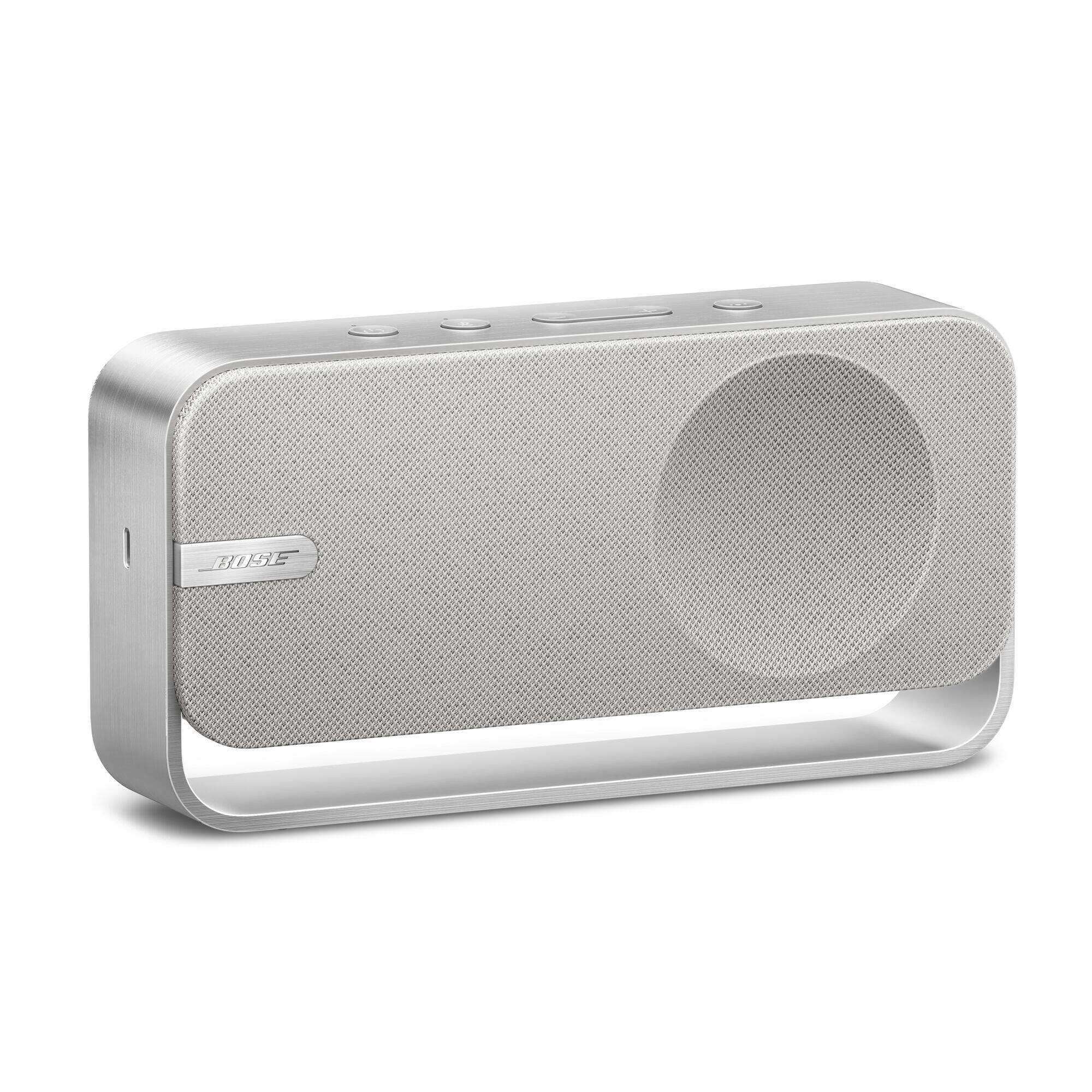 Left. Bose - SoundLink Home Portable Bluetooth Speaker - Light Silver.