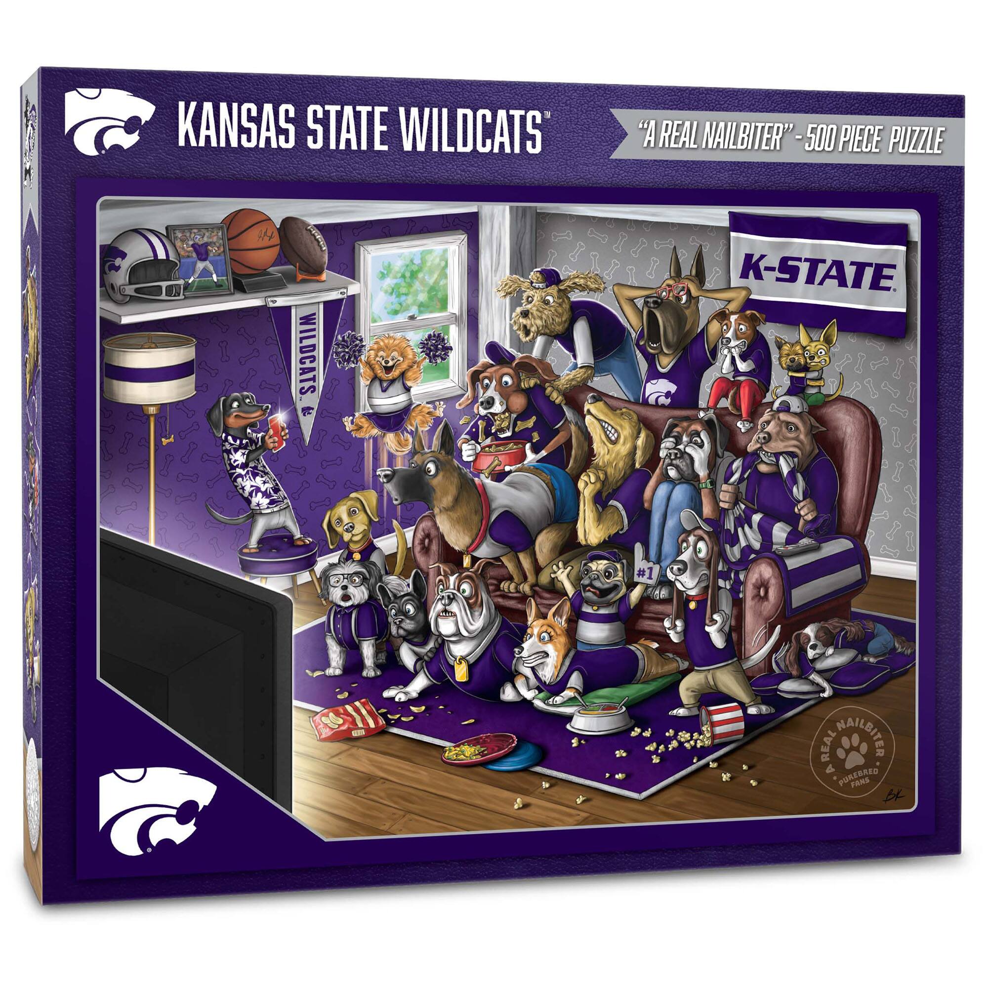KANSAS STATE WILDCATS  
"A REAL NAILBITER" - 500 PIECE PUZZLE  

K-STATE  

WILDCATS  

#1  

A REAL NAILBITER  
PUREED PRMS