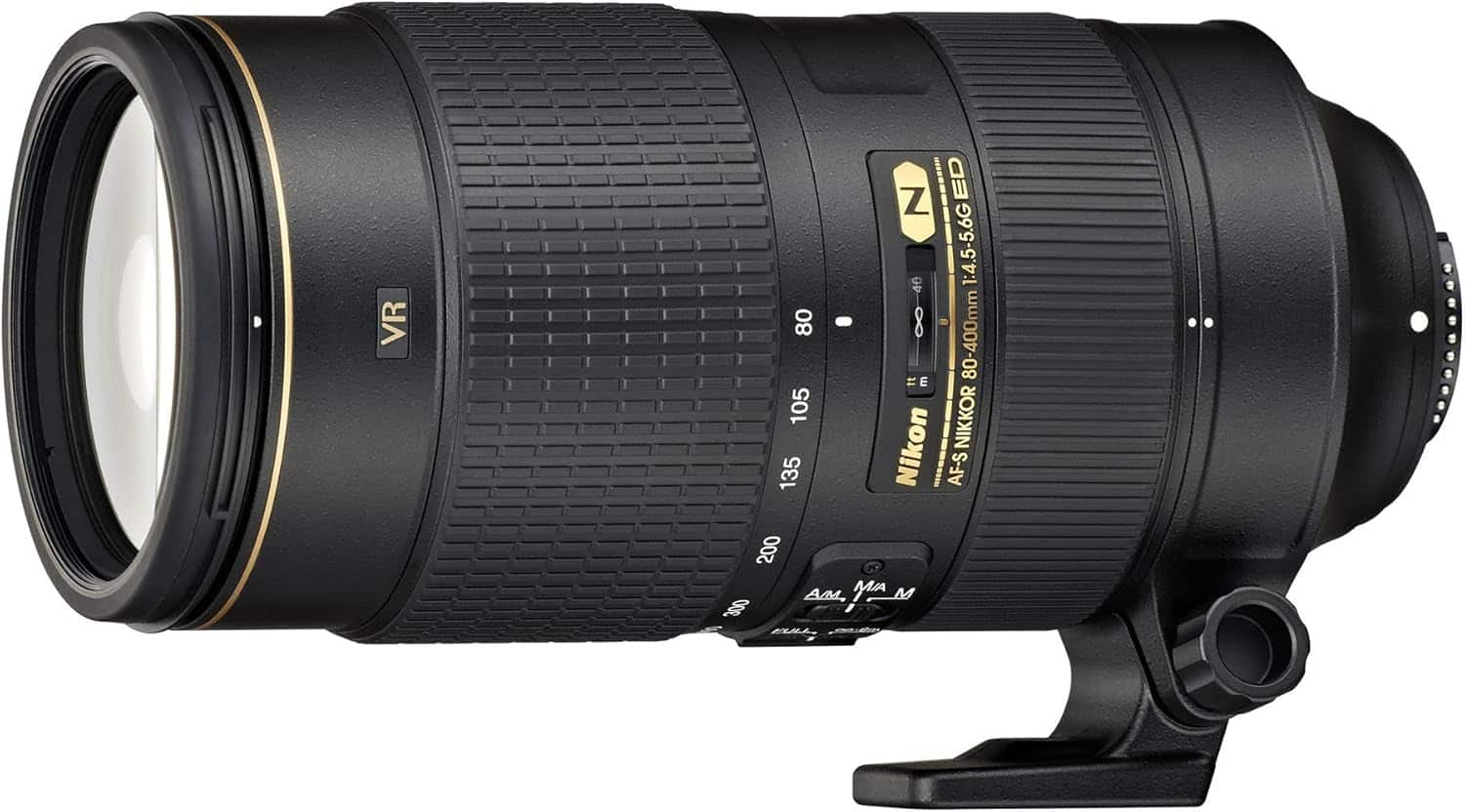 Nikon - AF-S FX NIKKOR 80-400mm f.4.5-5.6G ED Vibration Reduction Zoom Lens with Auto Focus for Niko (International Model) - Black