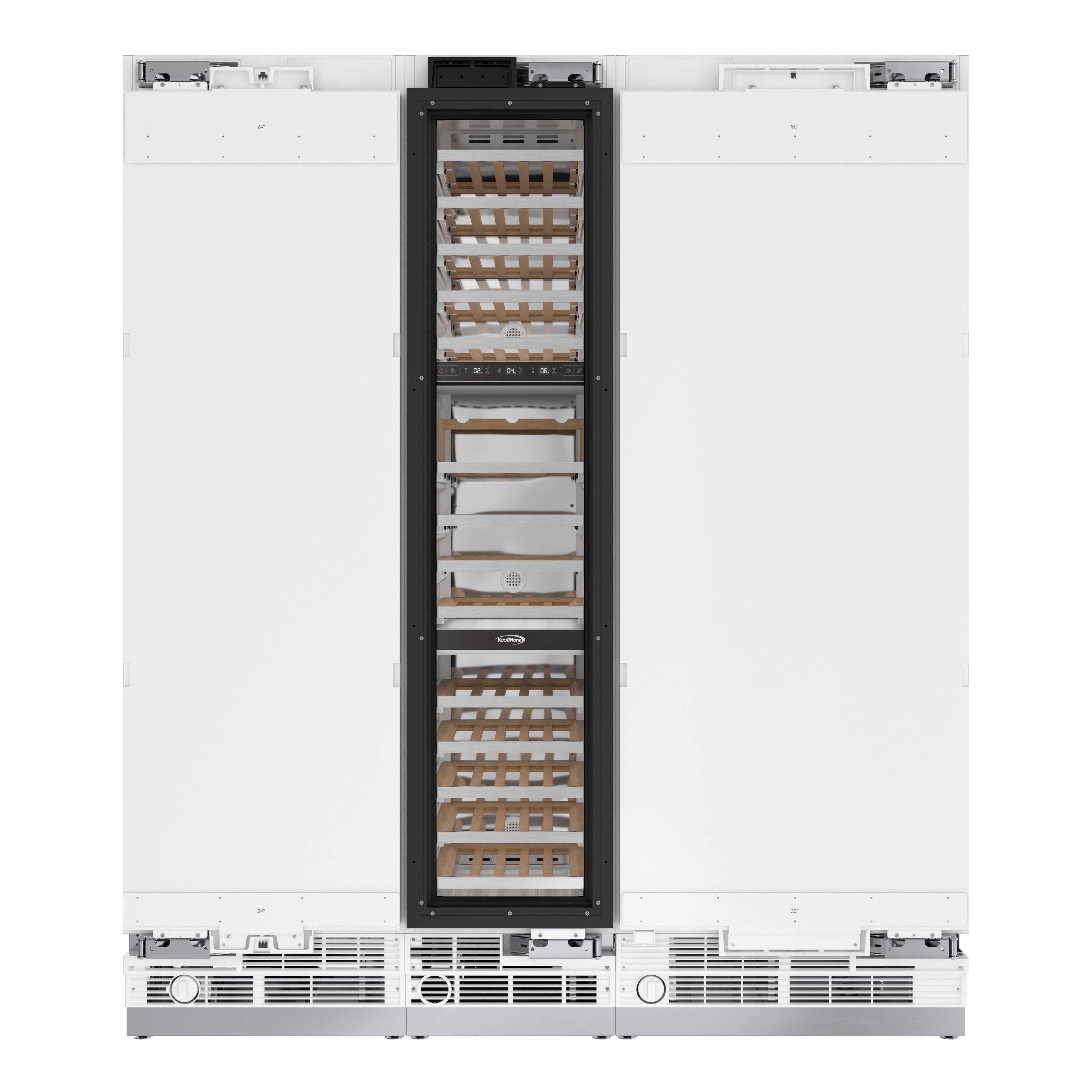 Back. Koolmore - KoolMore Reserve Panel Ready 30 in. Column Refrigerator with a 18 in. Wine Cooler and 24 in. Freezer - White.