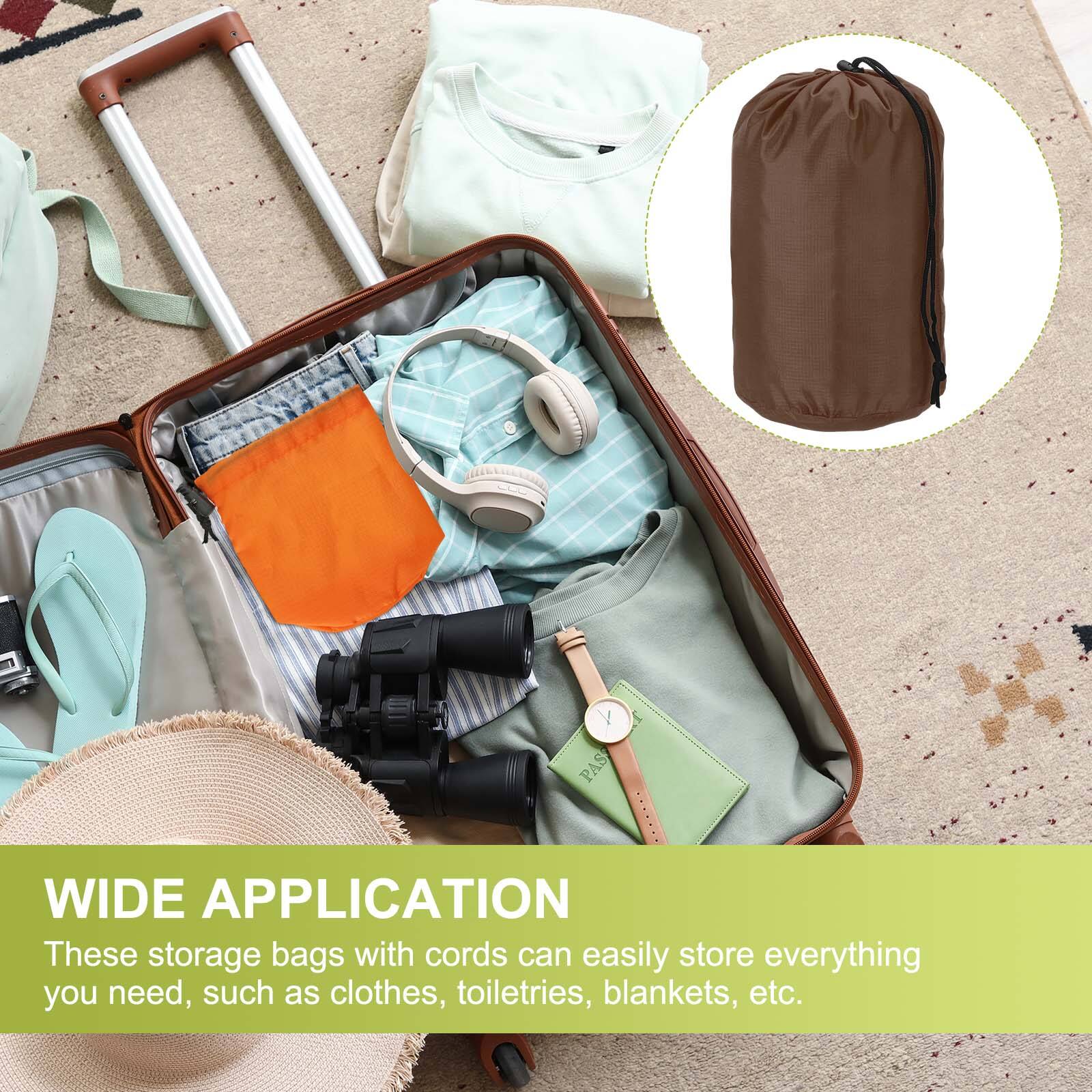WIDE APPLICATION

These storage bags with cords can easily store everything you need, such as clothes, toiletries, blankets, etc.