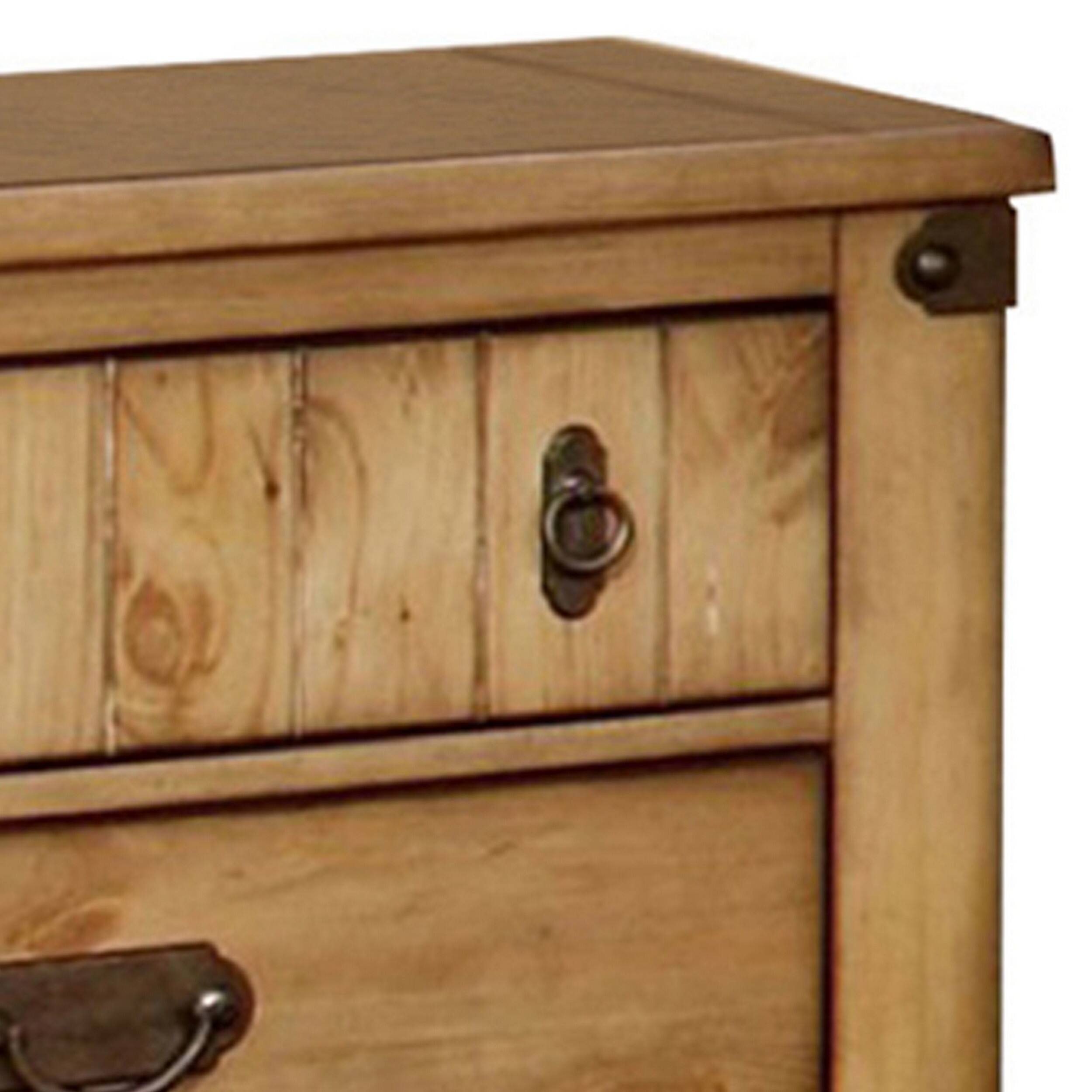 Alt View 1. Manhattan Lane - Pioneer Cottage Night Stand In Weathered Elm Finish - Burnished Pine.