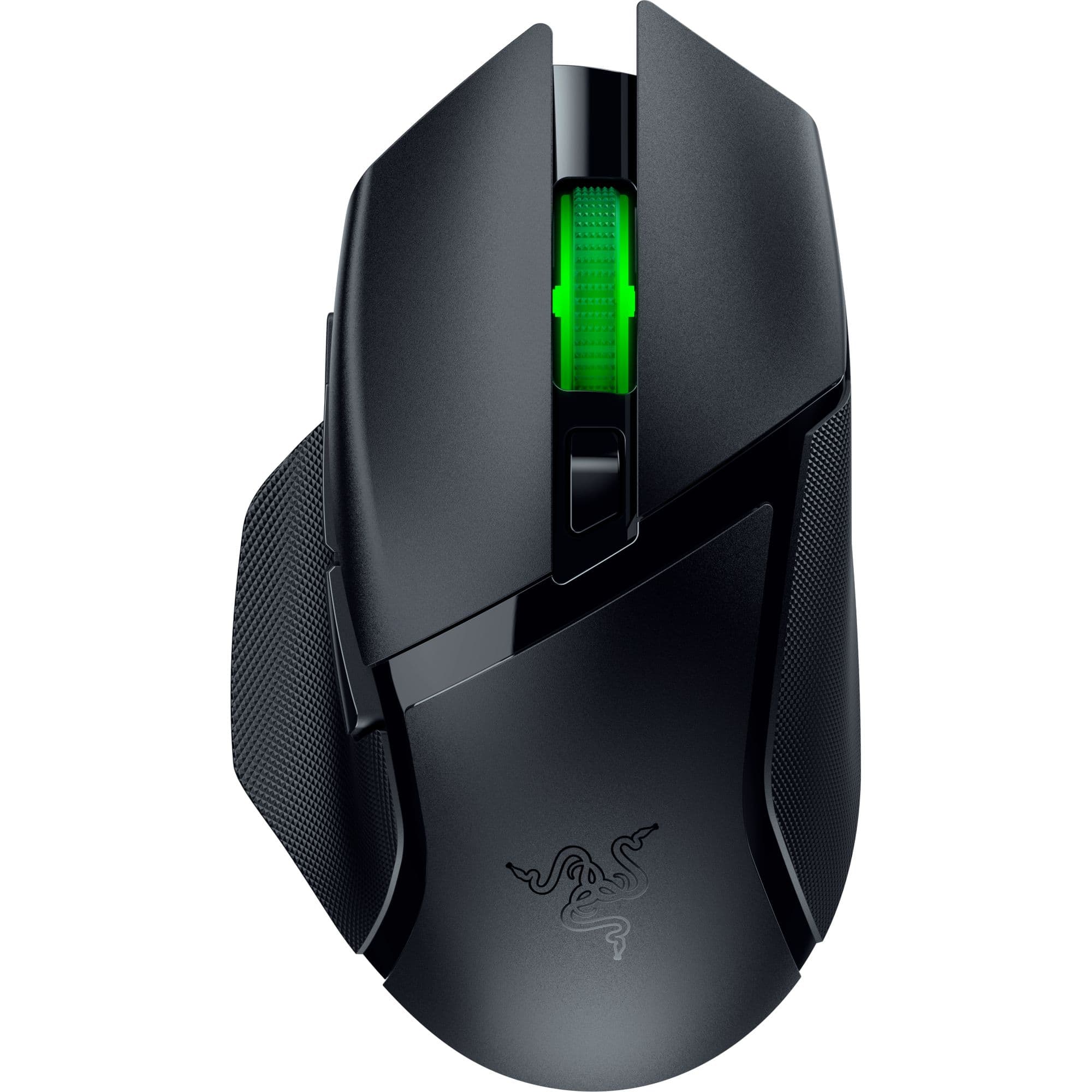 Front. Razer - Basilisk V3 X HyperSpeed Optical Gaming Mouse with 9 Customizable Controls - Black.