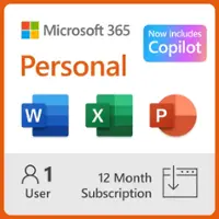 Microsoft - 365 Personal (1 Person) (12-Month Subscription) - Activation Required - Windows, Mac OS, Apple iOS, Android [Digital] - Front_Zoom